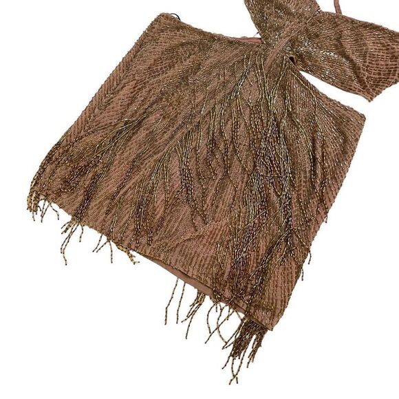 DUNDAS x REVOLVE Cher‎ Embellished Mini Dress in Gold - Picture 7 of 14